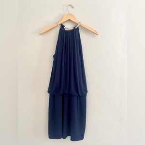 Navy Blue Mini Dress